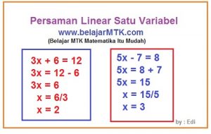 Persaman Linear Satu Variabel