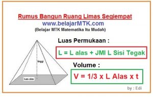 Rumus Bangun Ruang Limas Segiempat