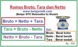 Bruto, Tara dan Netto