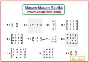 Pengertian Matriks dan Macam-Macam Matriks