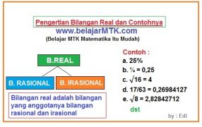 Pengertian Bilangan Real Dan Contohnya