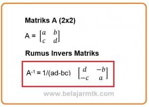 Rumus Invers Matriks 2x2